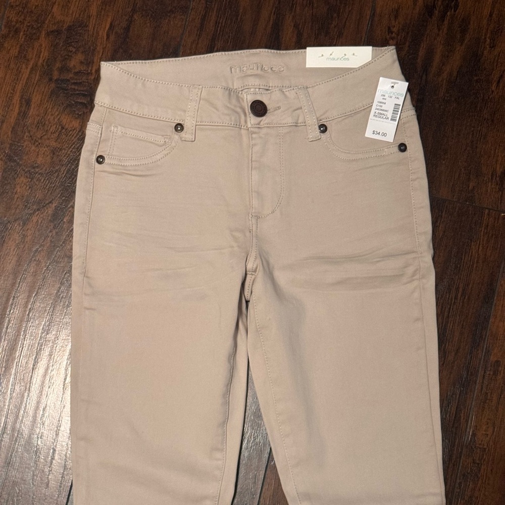 Maurices Women's Jegging Denim Flex Mid Rise XS Regular Khaki NWT Spring Summer - Picture 2 of 11